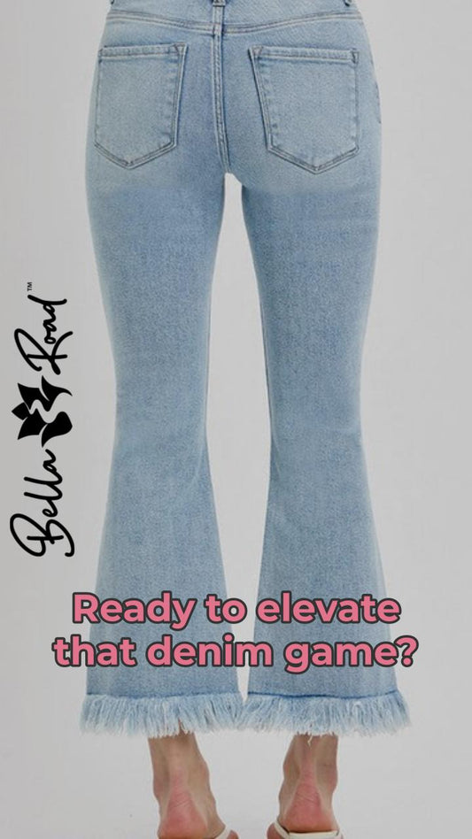 Rock Your Look in Distressed Flare Jeans