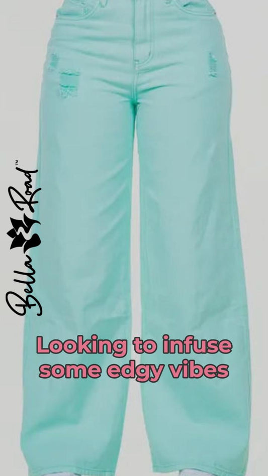 Rock Your Style with Distressed Wide Leg Jeans