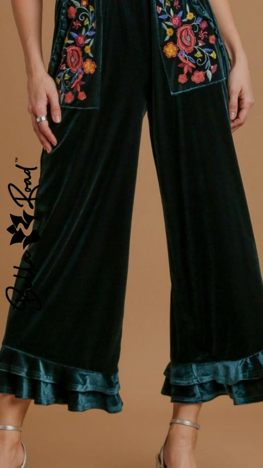 Rock Ruffle Velvet Pants Like a Boss