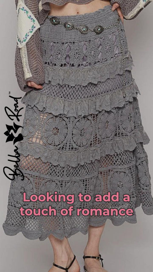 Rock Your Look with This Ruffled Midi Skirt
