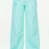 American Bazi High Waist Distressed Wide Leg Jeans - Mint Blue