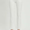 RISEN Full Size Mid Rise Bootcut Jeans with Pockets - White