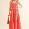 Smocked Ruffled Tiered Dress - Camellia