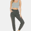 Wide Waistband Slim Active Joggers - Charcoal