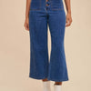 Annie Wear Button Fly High Waist Jeans - Dark