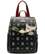 Nicole Lee USA Cat Eco-Leather Convertible Backpack with playful cat design and convertible straps.