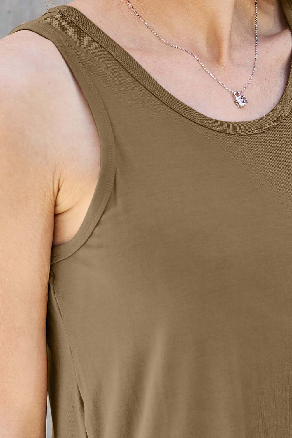 BASIC BAE Full Size Round Neck Tank at Bella Road