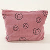 Zenana Corduroy Smile Clutch Bag - Dusty Pink