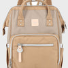 Himawari Waterproof Canvas Backpack Bag with Side Pockets - Mocha