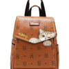 Nicole Lee USA Cat Eco-Leather Convertible Backpack Bag - Caramel