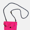 Himawari Solid Color Envelope Shape Crossbody Bag with Removable Strap - Hot Pink