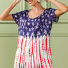 American Flag Theme Tee Dress - Navy/Red
