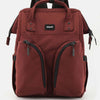 Himawari Waterproof Backpack Bag with Multilayer Pockets - Red