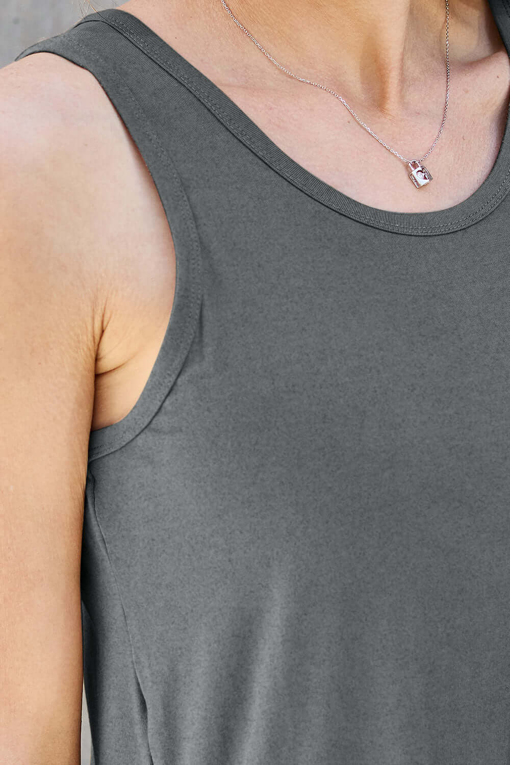 BASIC BAE Full Size Round Neck Tank at Bella Road