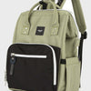 Himawari Waterproof Canvas Backpack Bag with Side Pockets - Green