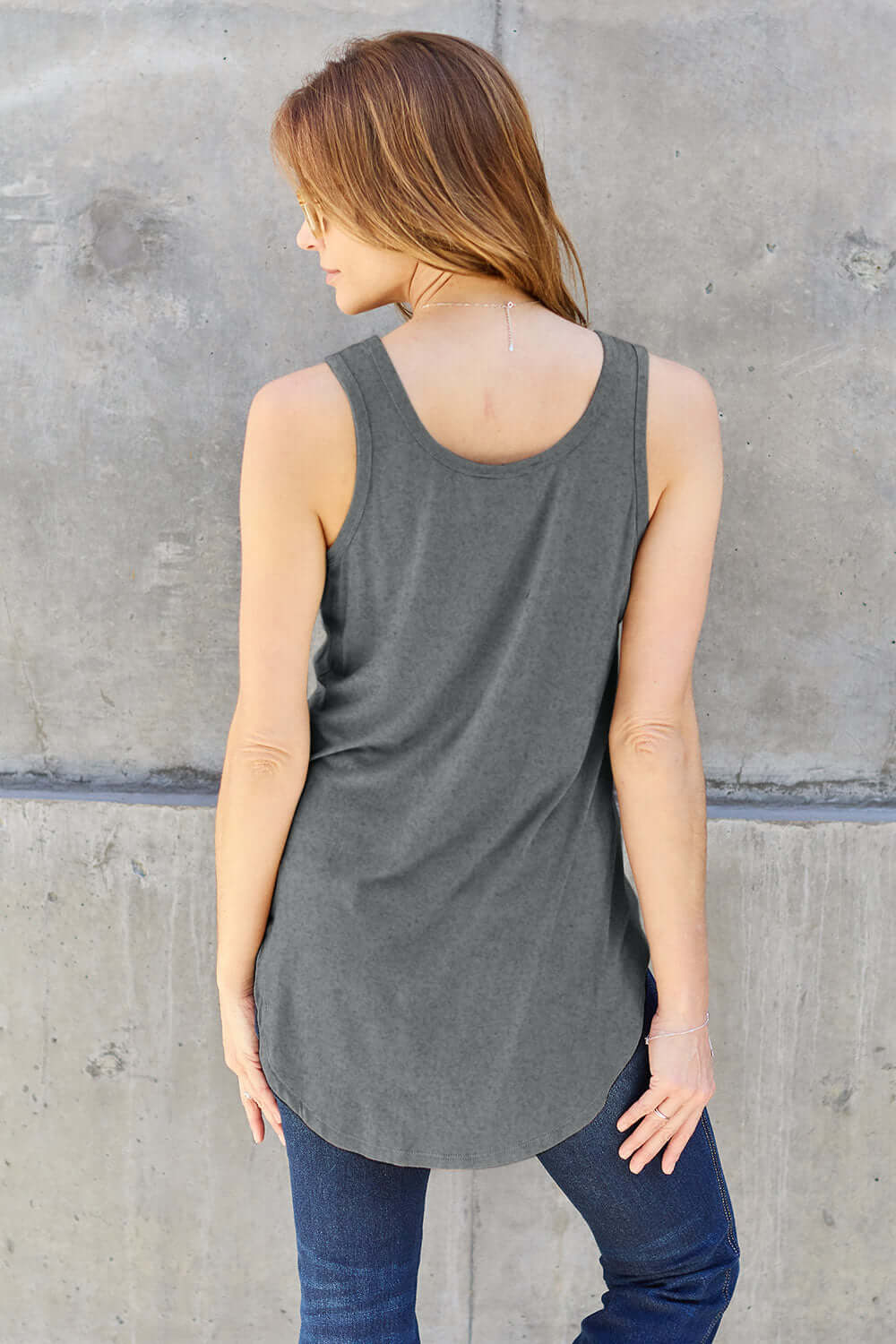 BASIC BAE Full Size Round Neck Tank at Bella Road