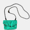 Himawari Solid Color Envelope Shape Crossbody Bag with Removable Strap - Green