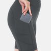 High Waist Active Shorts | Full Size - charcoal
