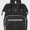 Himawari Waterproof Canvas Backpack Bag with Side Pockets - Black
