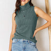 Ribbed Turtleneck Tank - French Blue