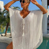 Tassel Half Sleeve Cover Up - White