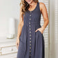 DOUBLE TAKE Sleeveless Button Down Magic Dress at Bella Road