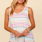 Round Neck Striped Knit Tank