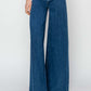 High rise Risen Jeans high-waisted palazzo jeans with wide-legged silhouette for modern and elegant style.