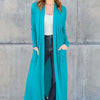 Open Front Long Sleeve Cover Up - Sky Blue