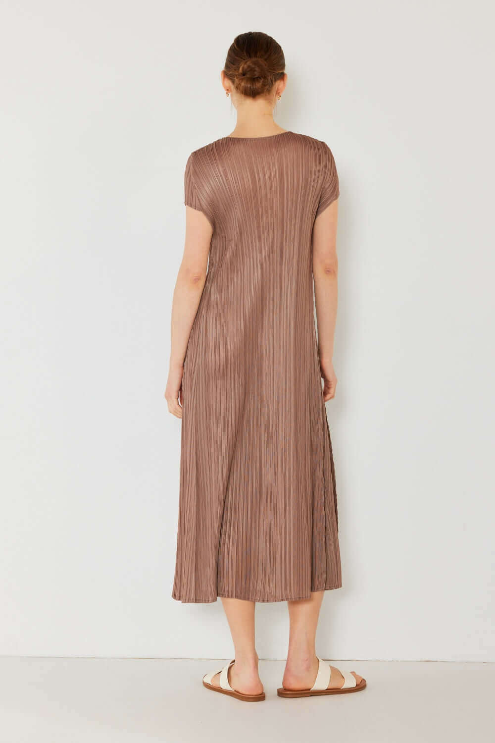 MARINA WEST SWIM Pleated Cap Sleeve A-Line Dress at Bella Road