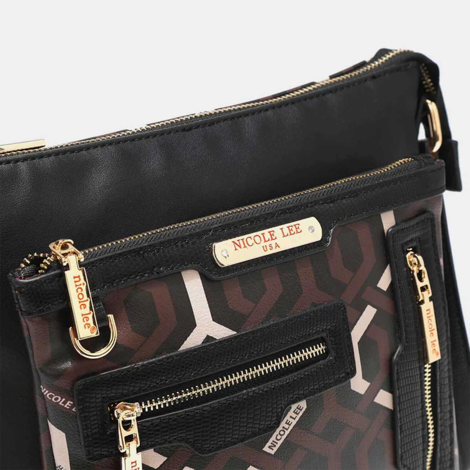 NICOLE LEE USA Geometric Pattern Crossbody Bag at Bella Road