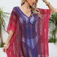 BELLA ROAD Openwork Contrast V-Neck Cover-Up at Bella Road