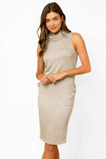 TASHA APPAREL Cowl Neck Sleeveless Dress with Pockets at Bella Road