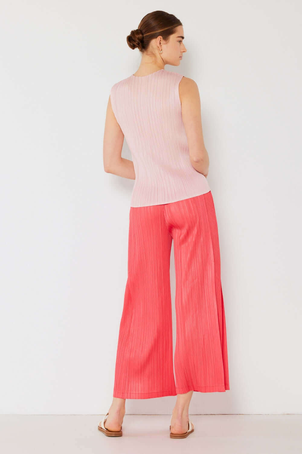 MARINA WEST SWIM Pleated Wide-Leg Pants with Side Pleat Detail at Bella Road