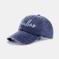 Washed DALLAS Embroidered Baseball Cap