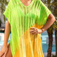 BELLA ROAD Slit Color Block V-Neck Cover Up at Bella Road