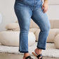 Release hem cropped bootcut Judy Blue Jeans styled with sandals for a fashionable look.