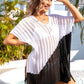 BELLA ROAD Slit Color Block V-Neck Cover Up at Bella Road