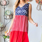 HEIMISH Full Size US Flag Theme Contrast Tank Dress at Bella Road