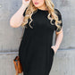 BASIC BAE Full Size Round Neck Short Sleeve Dress with Pockets at Bella Road