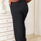 BASIC BAE Full Size Soft Rayon Drawstring Waist Pants with Pockets at Bella Road