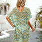 BELLA ROAD Openwork Contrast Short Sleeve Cover-Up at Bella Road