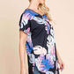 BOMBOM Printed Round Neck Short Sleeve T-Shirt at Bella Road