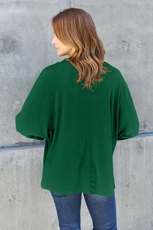 DOUBLE TAKE Full Size Round Neck Long Sleeve T-Shirt at Bella Road