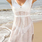 BELLA ROAD Openwork V-Neck Cap Sleeve Cover-Up at Bella Road