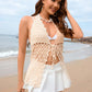 BELLA ROAD Tied Openwork Halter Neck Cover-Up at Bella Road