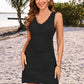 BELLA ROAD Openwork Wide Strap Cover-Up Dress at Bella Road