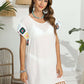 BELLA ROAD Tassel Boat Neck Flutter Sleeve Cover Up at Bella Road