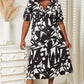 DOUBLE TAKE Printed Surplice Balloon Sleeve Dress at Bella Road