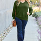 V-Neck Lantern Sleeve Top